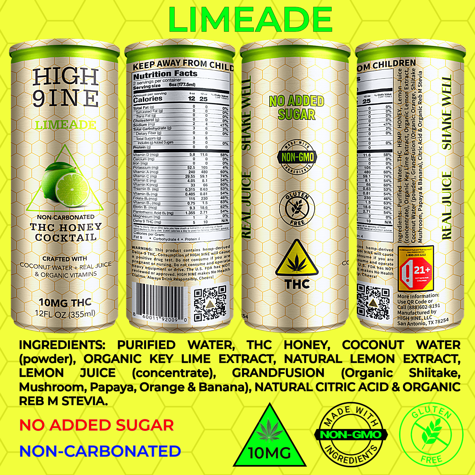 その他 CN liquid indica HIGH 9INE - Limeade 10mg | HIGH 9INE LLC